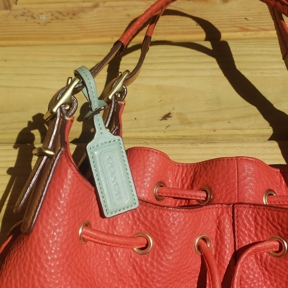 Coach XL 25307 Legacy Dream Drawstring Pebble Leather Bag - Picture 5 of 10